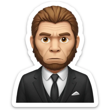 Neanderthal in suit sticker