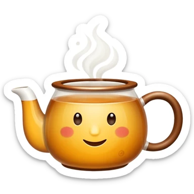 Tea Mug with steaming tea inside sticker