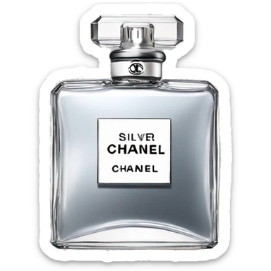 Silver colored Perfume Chanel  sticker