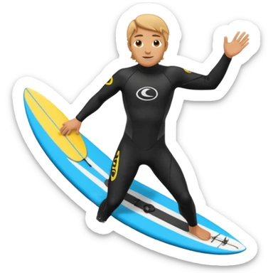 Surfista con neopreno negro largo en el mar haciendo kite surf y un loop sticker