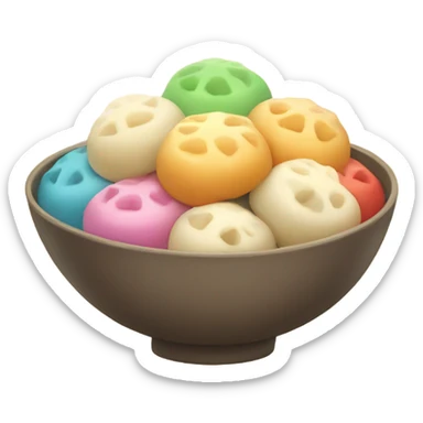 a bowl of sweet dumpling sticker