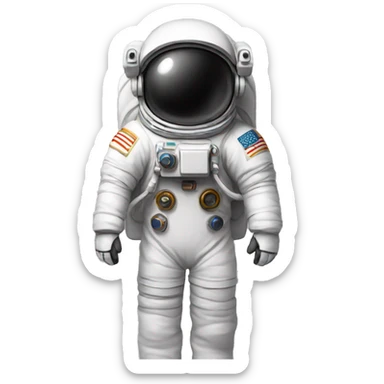 full-body astronaut with helmet on sticker
