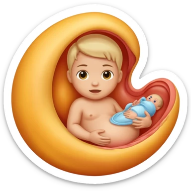 Baby in the womb sticker