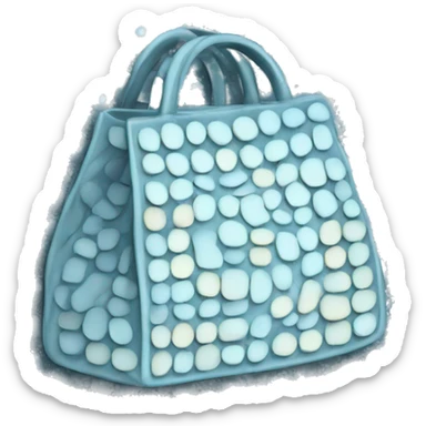 Pastel blue Sequin bag  sticker