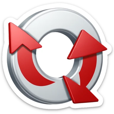 Prompt 15: "Is your backup plan."
Graphic: 🔄 Refresh/loop arrows icon (white with red highlights).
Animation: Arrows rotate smoothly.
Background: Transparent. sticker
