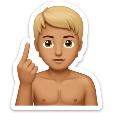 Personne qui fait un doigt d'honneur sticker