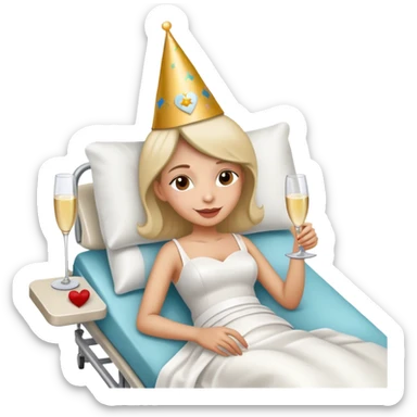 Happy wedding anniversary sick in the hospital  sticker