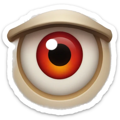 Red eye  smile  sticker