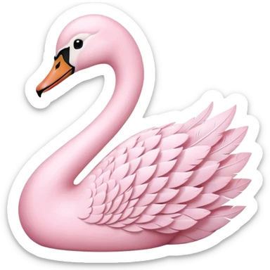Pastel Pink Swan sticker