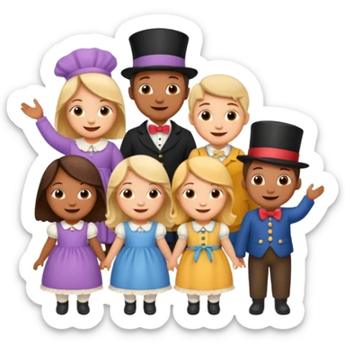 little to peep Nursery Rhyme Characters sticker