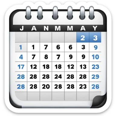 calendar page january 23 sticker