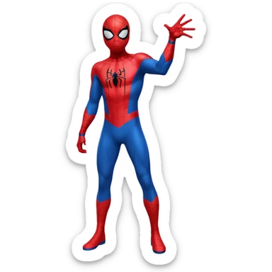 Spiderman full body doodle shock with cartoon 2Dflashes sticker