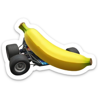 Banana peel on a Mario kart track  sticker
