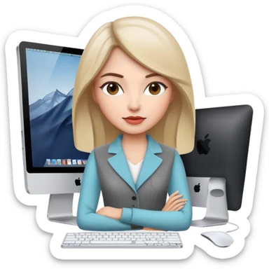 iMac designer woman sticker