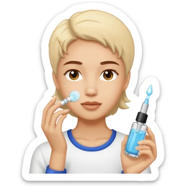 🧖🏼‍♀️ exactly like this emoji but face care with serum sticker