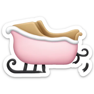 light pink sleigh sticker