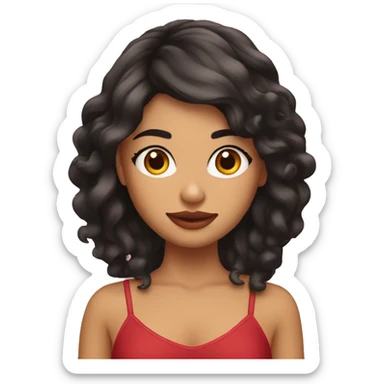 Chica morena de cabello rojo sticker