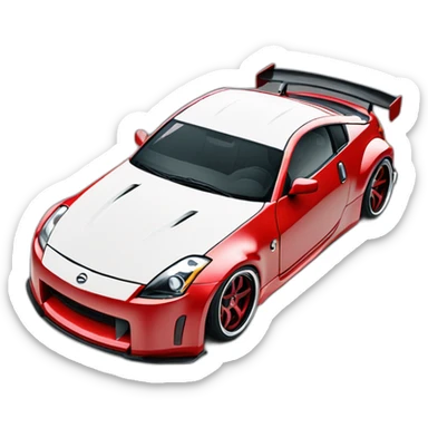 350z drift tuning red sticker