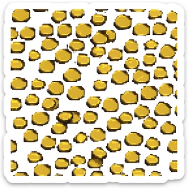 few golden coins sticker