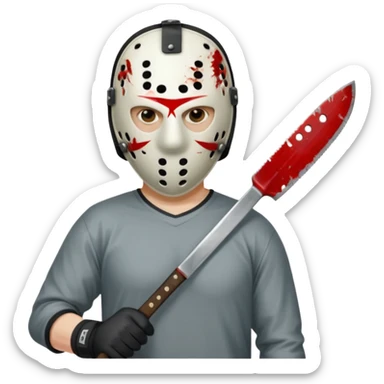 jason from friday the 13th sticker