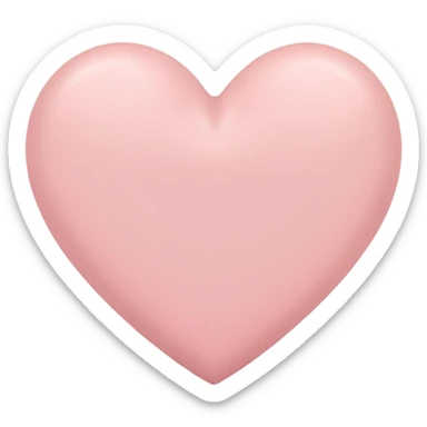 pale pink heart sticker