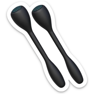 two black massage wands  sticker