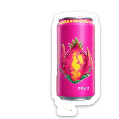 Energy Drink with the Taste of Dragonfruit & Dragon  sticker