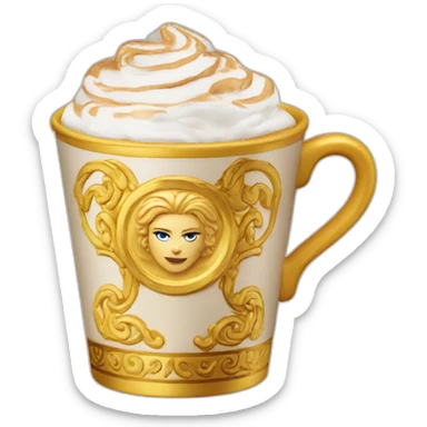 Versace cappuccino cup sticker