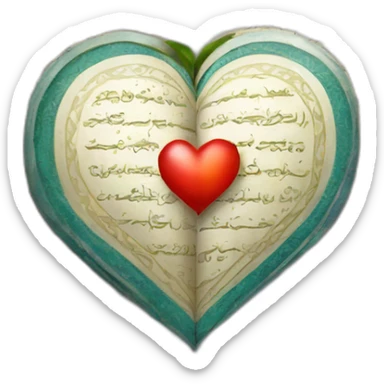 quran and heart sticker
