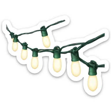 String of warm white Christmas lights  sticker