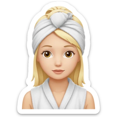 spa girl blonde hair sticker