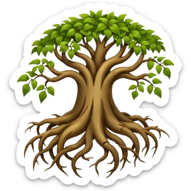 Simple sparse Plant roots sticker