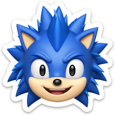 Sonic emoji well made like the original one without any mistakes sticker
