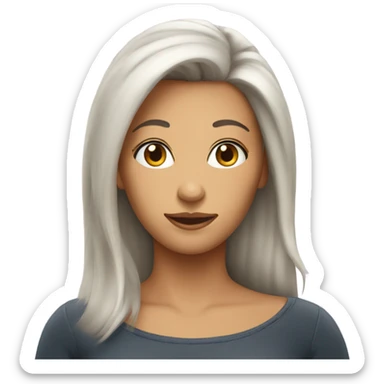 Lady with one chin hair sticker