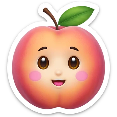 kawaii  peaches sticker