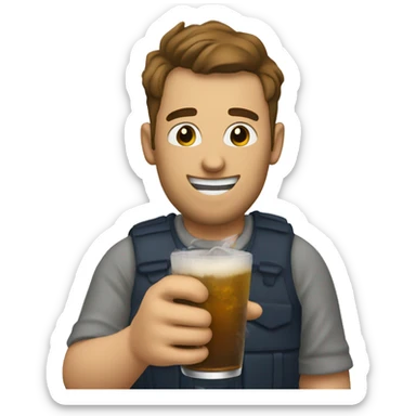 Create a mate with someone drinking it sticker