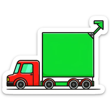 red shipping truck with courier sticker