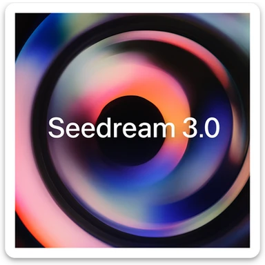 remake this and make "Seedream 3.0" bit bigger sticker