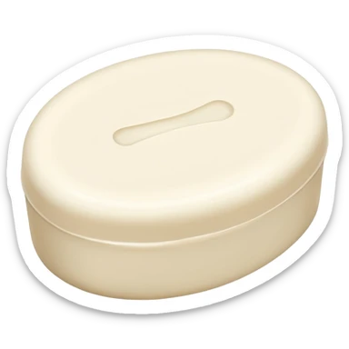 oval white soap sticker