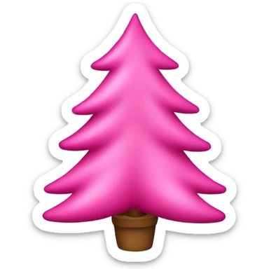 Pink Christmas tree sticker