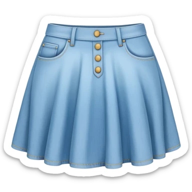 Short Light blue skirt sticker