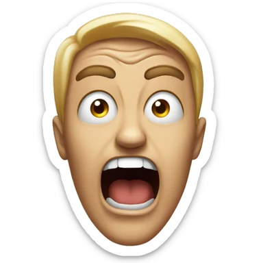 Face screaming in fear emoji 😱 to represent shock, fear, or extreme surprise sticker