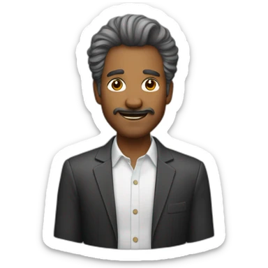 Mann mit dunklen kurzen Haaren Mitte 40 Jahre sticker