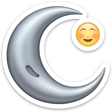 Crescent moon sticker