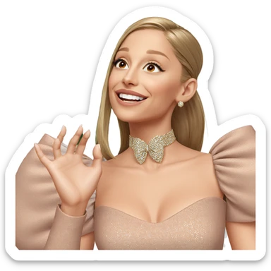 smiling girl in elegant dress sticker