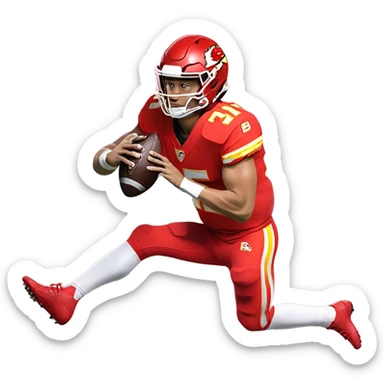 Patrick Mahomes getting hit sticker
