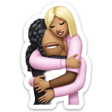 cardi b hugging Nicki Minaj sticker