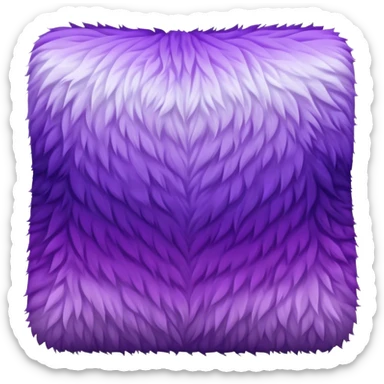 Purple fur blanket square ombre sticker