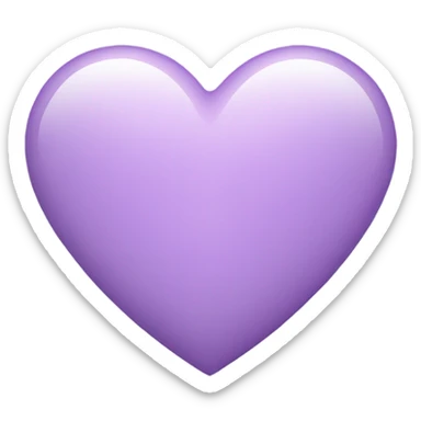 Light purple heart sticker