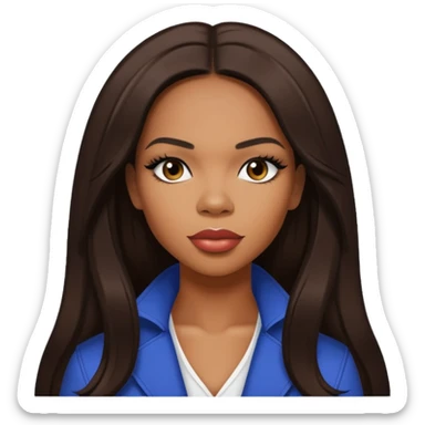 Tenitra Michelle Williams, R&B Singer from Destiny's Child with long dark brown hair, medium dark skin sticker